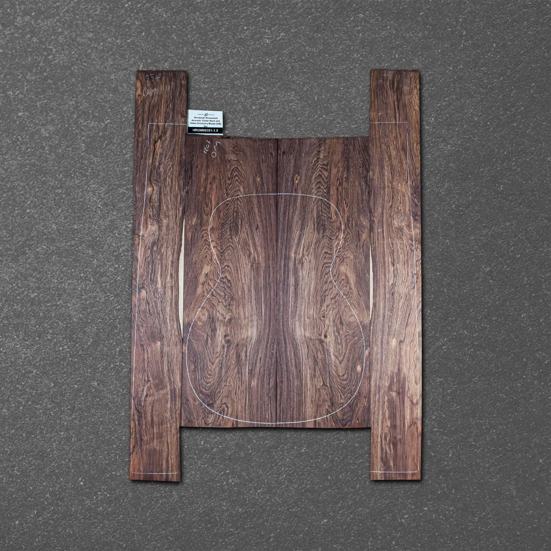 Honduran Rosewood Acoustic Guitar Back and Sides Orchestra Model (OM) Set – HROM000351-1.5