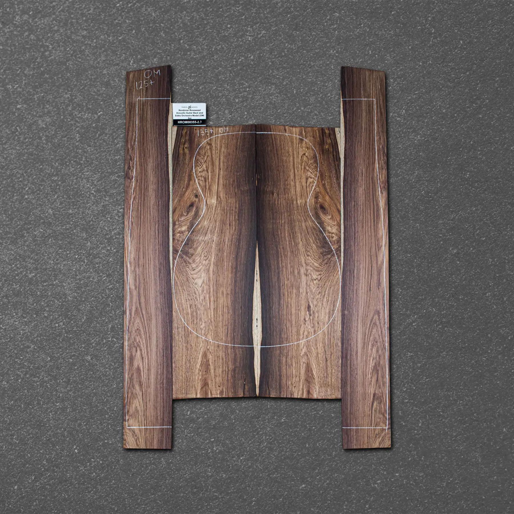 Honduran Rosewood Acoustic Guitar Back and Sides Orchestra Model (OM) Set – HROM000355-2.3
