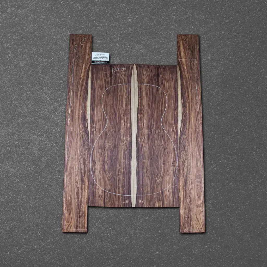 Honduran Rosewood Acoustic Guitar Back and Sides Orchestra Model (OM) Set – HROM000360-3.5