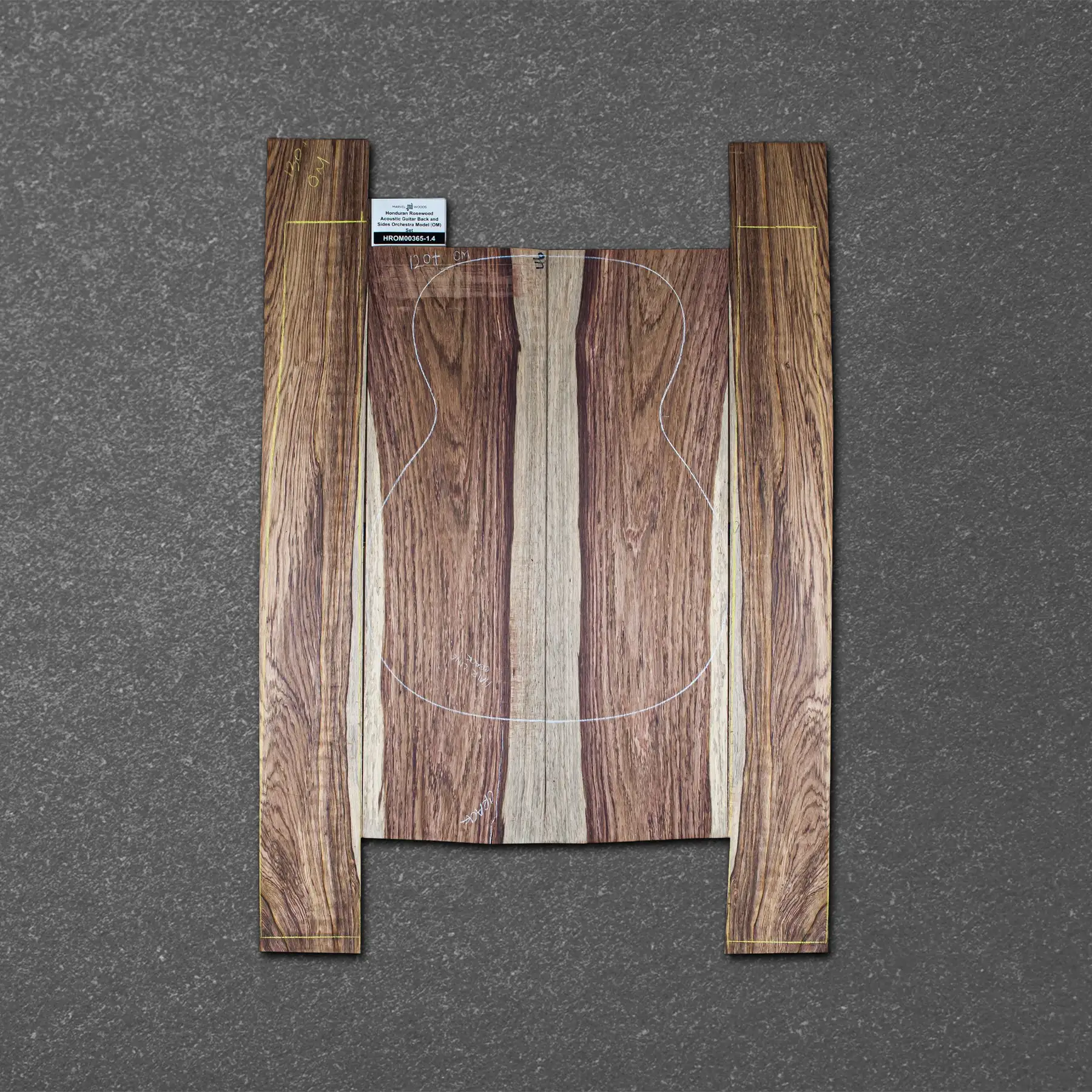 Honduran Rosewood Acoustic Guitar Back and Sides Orchestra Model (OM) Set – HROM000365-1.4