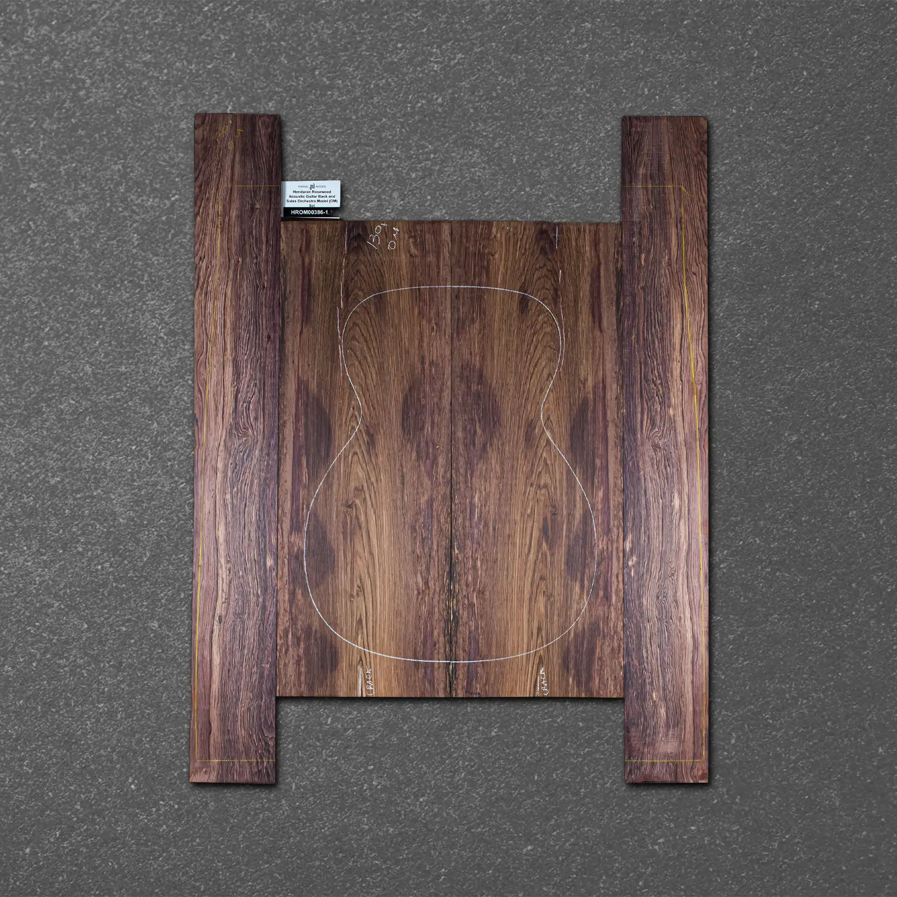 Honduran Rosewood Acoustic Guitar Back and Sides Orchestra Model (OM) Set – HROM000386-1.1