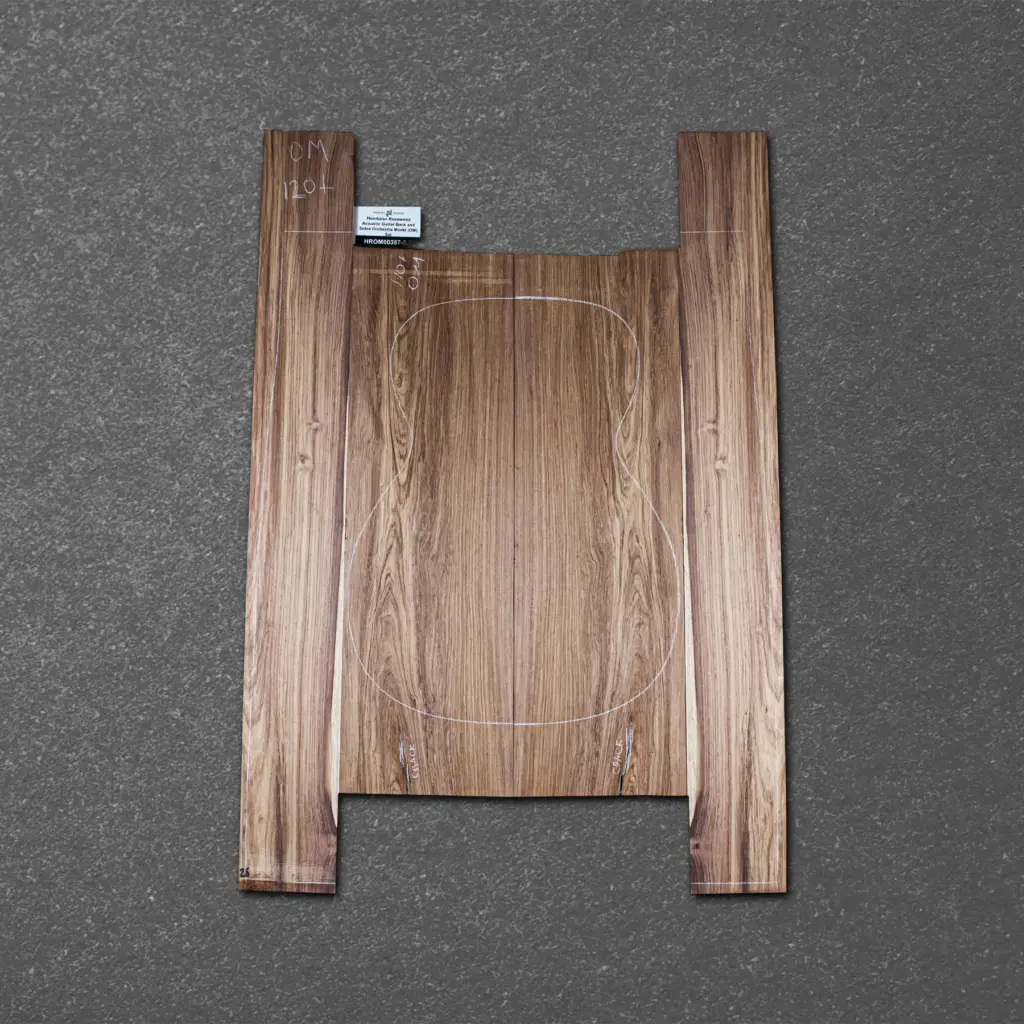 Honduran Rosewood Acoustic Guitar Back and Sides Orchestra Model (OM) Set – HROM000387-5.5