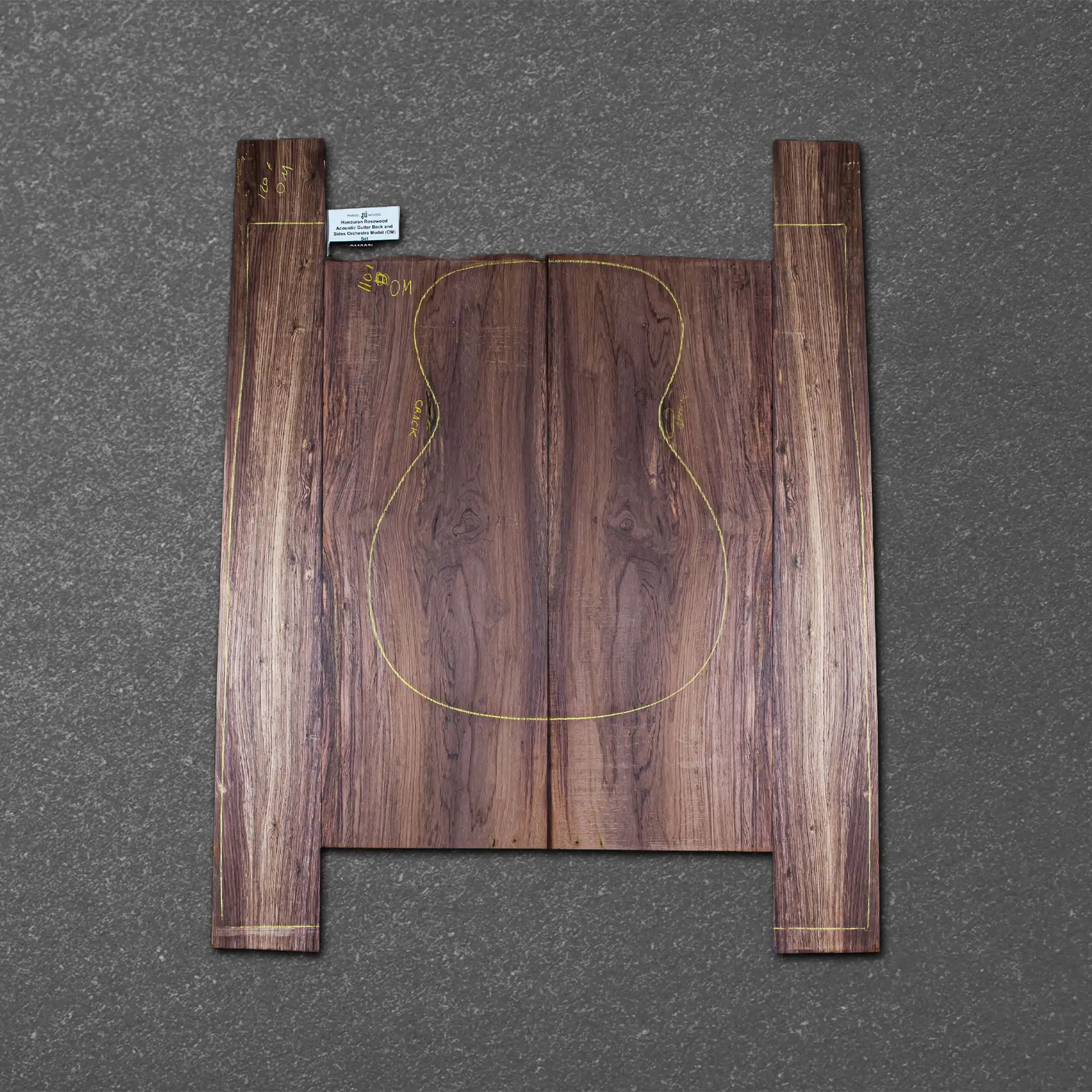 Honduran Rosewood Acoustic Guitar Back and Sides Orchestra Model (OM) Set – HROM000397-1.1