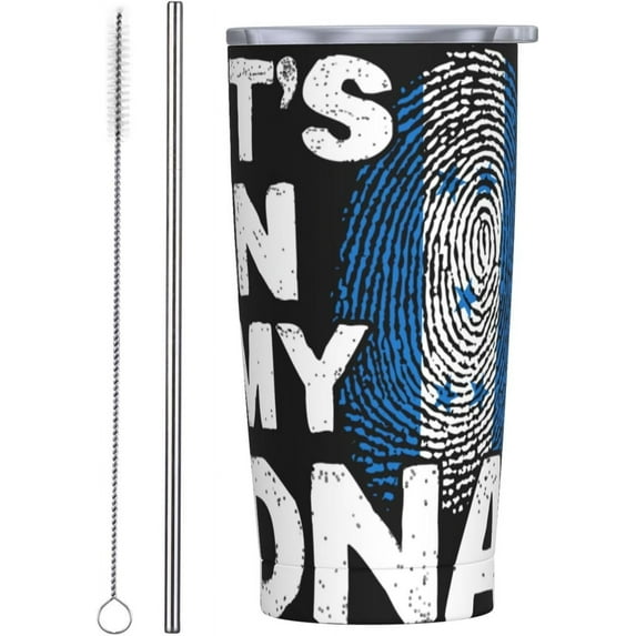 Honduras 20oz Stainless Steel Tumbler with Lid and Straw, Double Wall Vacuum Insulated Coffee Cup Travel Mug for Hot and Cold Drinks