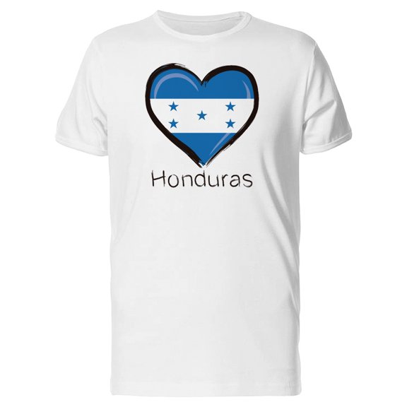 Honduras Flag Heart T-Shirt Men -Image by Shutterstock, Male Small