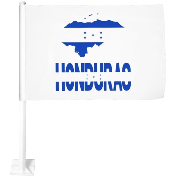 Honduras Flag Map Car Flag 12x18 Inch Window Clip Flag - Double Sided Fade Resistant Outdoor Decoration Let Your Cars Stand Out