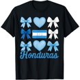 thumbnail image 1 of Honduras Heritage Coquette Bow Flag T Shirt Size S-5XL, 1 of 5