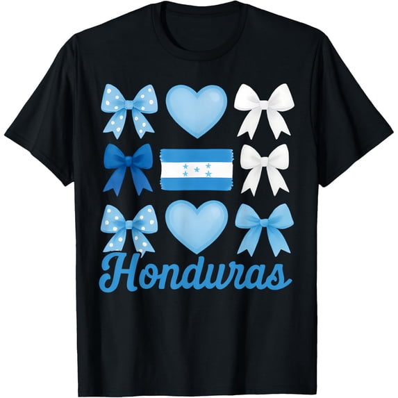 Honduras Heritage Coquette Bow Flag T Shirt Size S-5XL