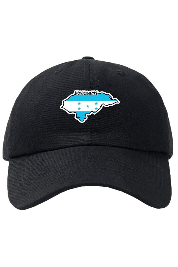 Honduras Map Flag Baseball Cap Hat Hook & Loop Closure - Personalize it!