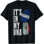 Honduras Mexico It's In My DNA Mexican Honduran Flag Pride T-Shirt