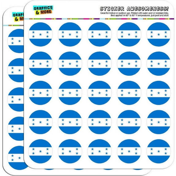 Honduras National Country Flag 50 1" Planner Calendar Scrapbooking Crafting Stickers