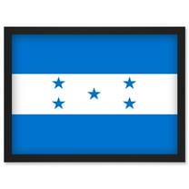 Honduras National Flag Patriotic Vexillology World Flags Country Region Poster Artwork Framed Wall Art Print A4