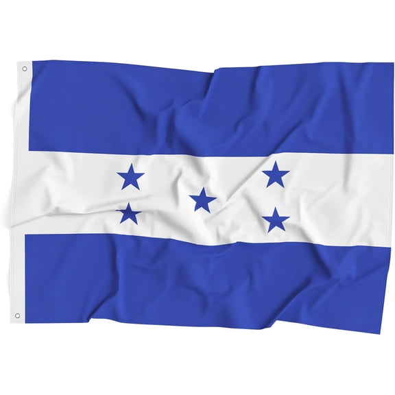 Honduras National Flag Polyester Fiber 3x5 Feet Flag, Bright Colors And Anti-ultraviolet Fade Flag Indoor Outdoor Banner