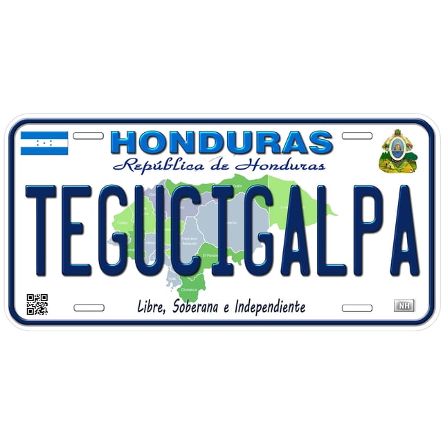 Spanish Spain Flag Metal License Plate – Novelty Tag, 12x6 Inches, Glossy Aluminum, Universal Fit