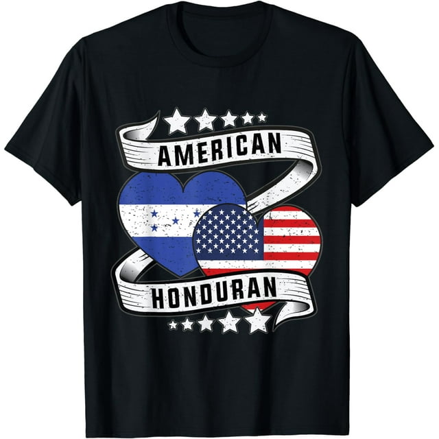 Honduras USA shirt Half Honduran Half American Flag T-Shirt - Walmart.com