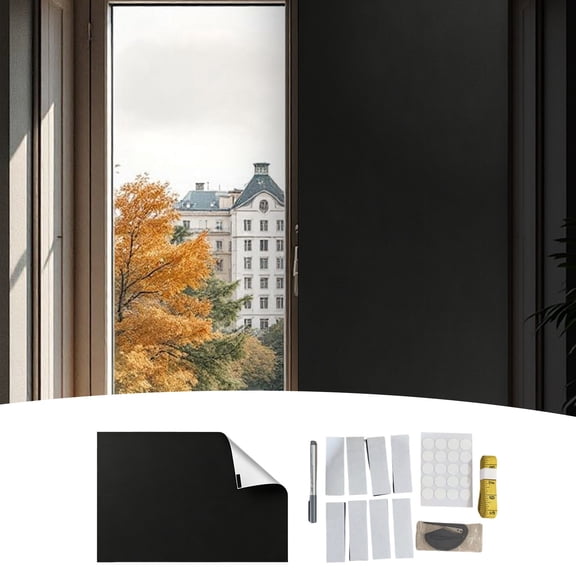 HoneatMatter Blackout Blinds No Drill, 57x39 Inch Portable Window Cover, DIY Cut to Size Blackout Curtains for Bedroom RV and Car
