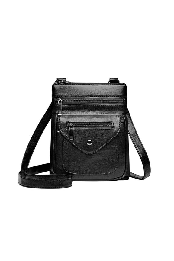 1 PC PU Leather Crossbody Sling Backpack Shoulder Bag with adjustable Strap Cell Phone Purse Wallet for Men Women