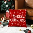 thumbnail image 1 of Honeeladyy 1 PC Polyester Christmas Pillow Case – Soft Fade-Resistant Machine Washable Pillow Cover with Hidden Zipper for Holiday Home Decor, 17.72"x17.72", 1 of 6