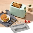 thumbnail image 1 of Honeeladyy 1 Pack Toaster Cover 2 Slice Silicone Toaster Dust Covers Gray Bread Machine Cover Silicone Toaster Lid Bread Maker Top Cover Sandwich Machine Part Accessories, 7.01x4.09in, 1 of 7