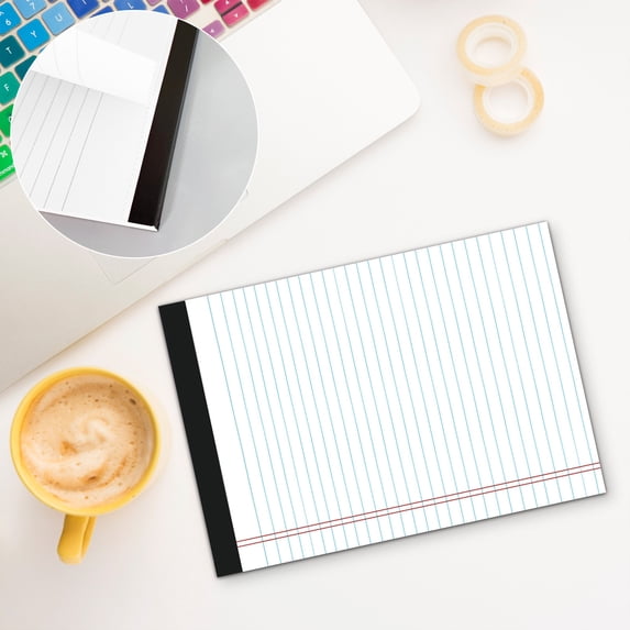 Honeeladyy 1 Pcs A5 Lined Notepad - 50-Page Tear-Off Memo Pad For Office & Narrow Ruled Mini Pocket Notepad for Daily Planning and Organization of Work