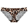 thumbnail image 1 of Honeeladyy 1PC Attractive Ladies Low-Rise Transparent Leopard Print Lace Breathable Underpants, 1 of 3