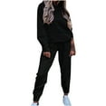 thumbnail image 1 of Honeeladyy 2023 Two Piece Outfits For Women Lounge Sets For Women Sweatpant Joggers Set Casual Hoodies Tracksuit Color Sweatsuits, 1 of 8