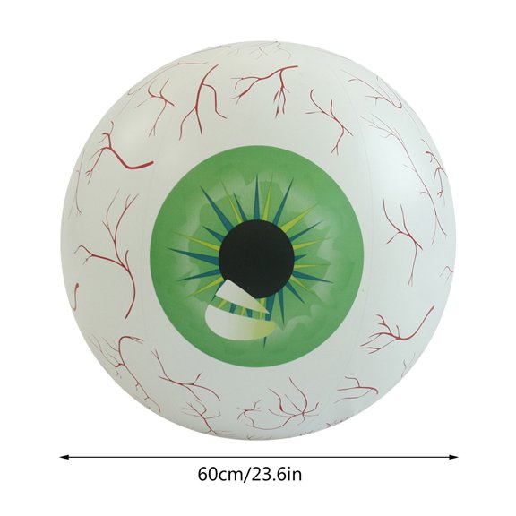 Honeeladyy 23.6" Inflatable Eyeball Halloween Decoration LED Light Up Eyeball with Remote Control for Outdoor Yard, Indoor Party Spooky Nighttime Display - Glowing Eyeball Balloon with Vivid Details​