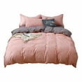 thumbnail image 1 of Honeeladyy 4Pcs Queen Bedding Sets All Season Bed Set, Soft Microfiber Bedding Solid Color Printed with 1 Quilt Cover, 1 Sheets, 2 Pillowcases, 1 of 1