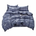 thumbnail image 1 of Honeeladyy 4Pcs Queen Bedding Sets All Season Bed Set, Soft Microfiber Bedding Solid Color Printed with 1 Quilt Cover, 1 Sheets, 2 Pillowcases, 1 of 6