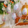 thumbnail image 1 of Honeeladyy 6 Pcs Easter Eggs Chinoiserie Easter Spring Woven Basket Filler Decor Fabric Wrapped Easter Painted Eggs for Easter Home Basket Holiday Party Decorations Basket Vase Bowl Fillers, 1 of 6