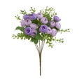 thumbnail image 1 of Honeeladyy Artificial Flowers Vintage Fake Silk Flowers Lofty Consort's Tea Buds Silk Flower for Home Decor Indoor Wedding Flowers Bouquets Faux Flowers Table Decorations, 11.42 Inches, Purple, 1 of 5