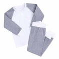 thumbnail image 1 of Honeeladyy Baby Boy Girl Clothes Toddler Fall Winter Outfits Solid Color Crewneck Sweatshirt and Jogger Pants Set Birthday Gifts for Kids Gray for 3-6Months, 1 of 9