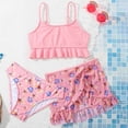 thumbnail image 1 of Honeeladyy Baby Girl One Piece Swimsuit Toddler Sleeveless Baby Girls Swimwear Children's Swimsuit Butterfly Print Skirt Swimsuit Bikini Bathing Suit Swimming Three-piece Set, 1 of 6