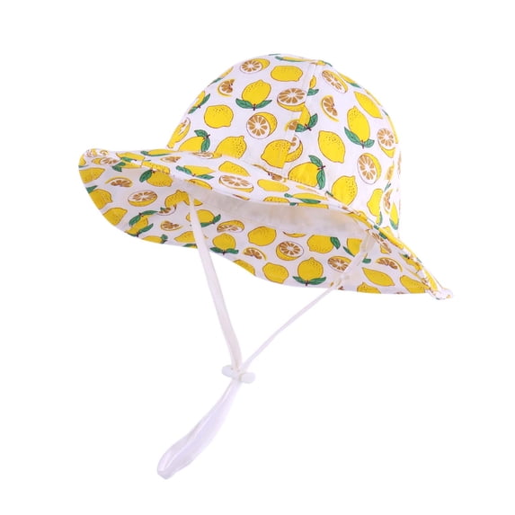 Honeeladyy Baby Sun Hat | Toddler Unisex UPF 50 cap Summer Kids Colorful Fruit Print Sun Protection Hat Fisherman Hat With Hat Rope