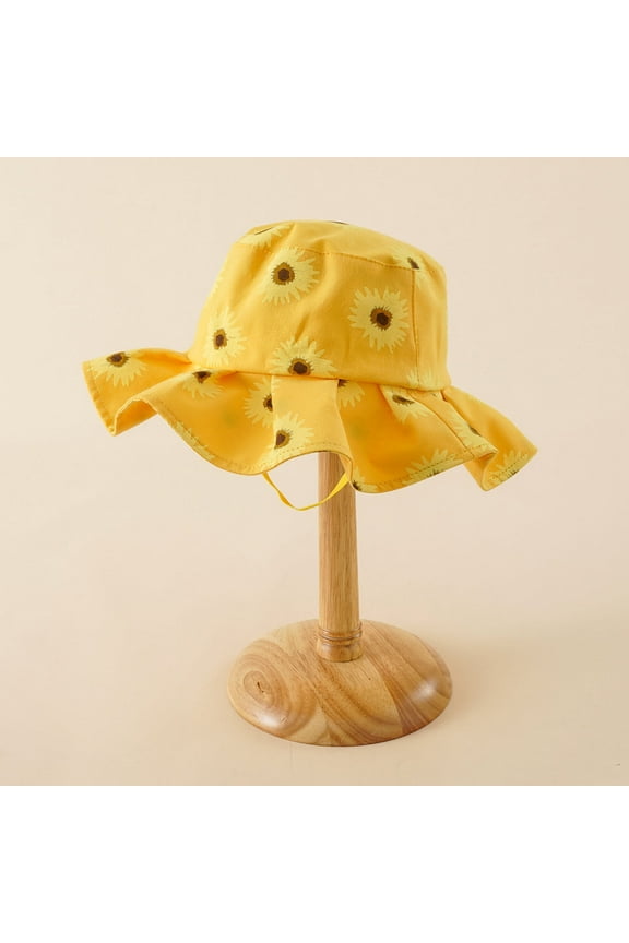 Baby Sun Hat | Toddler Unisex UPF 50 cap Toddler Kids Summer Hat Flowers Print Outdoor Children UV-proof Sun Beach Cap