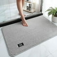 thumbnail image 1 of Honeeladyy Bath Mats for Bathroom Non Slip, Super Absorbent Microfiber Bath Mat Washable, Super Soft Rubber Backing Bathroom Rugs, Cute Bath Mat for Shower Sink, Gray, 24" x 36", 1 of 6