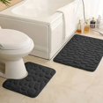 thumbnail image 1 of Honeeladyy Bathroom Rug Set of 2, Soft Bath Mat and U-Shaped Contour Toilet Rug Non Slip Washable Floor Mats Soft Absorbent Shower Tub Bathmat, 1 of 6