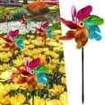 thumbnail image 1 of Honeeladyy Bird Pinwheels with Stakes, Large Plastic Pinwheels for Garden, Kindergartens and TerracesDecor, Bird Devices Deterrent to Scare Birds Away from Yard Patio Farm, 18.9x7.09in, 1 of 6