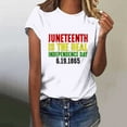 thumbnail image 1 of Honeeladyy Black History Shirts for Women Summer Casual Solid Color Independence Day Shirt Blackity Graphic Tee Tops Black Pride African T-Shirt Gifts for Women(White,S), 1 of 4