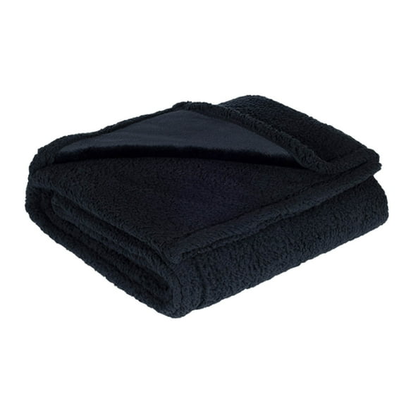 Honeeladyy Black Throw Blanket for Bedroom, 27.6" x 19.7" inches Flannel Solid Color Super Soft Skin Friendly Plush Cozy Lightweight Warm Blanket for Couch Sofa Chair Car Office