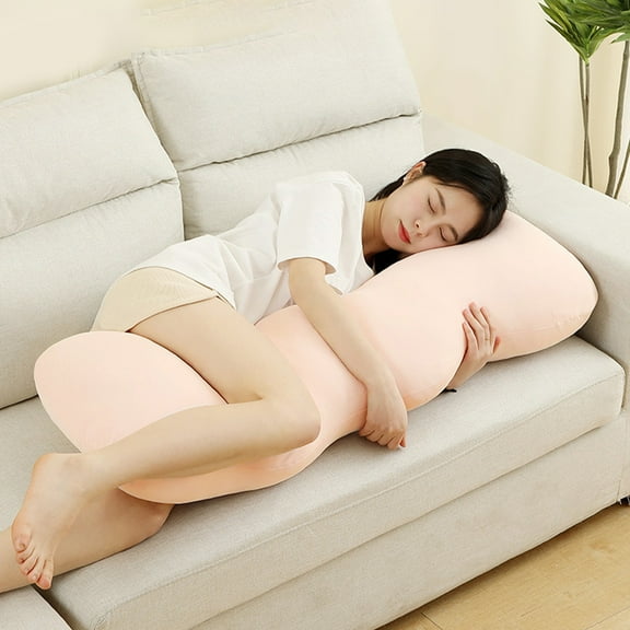 Honeeladyy Body Pillow for Adults, Extra Long Memory Foam Body Pillow, Side Sleeper Pillow for Back, Hips, Legs, Belly for Adult, 18.89"x41.33 ", Pink
