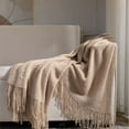 thumbnail image 1 of Honeeladyy Boho Throw Blanket with Tassels Soft Breathable Machine Washable Blanket for Couch Sofa Bed Nap Air Conditioner Room Office All Seasons Decor, 67.72"x50", 1 of 6