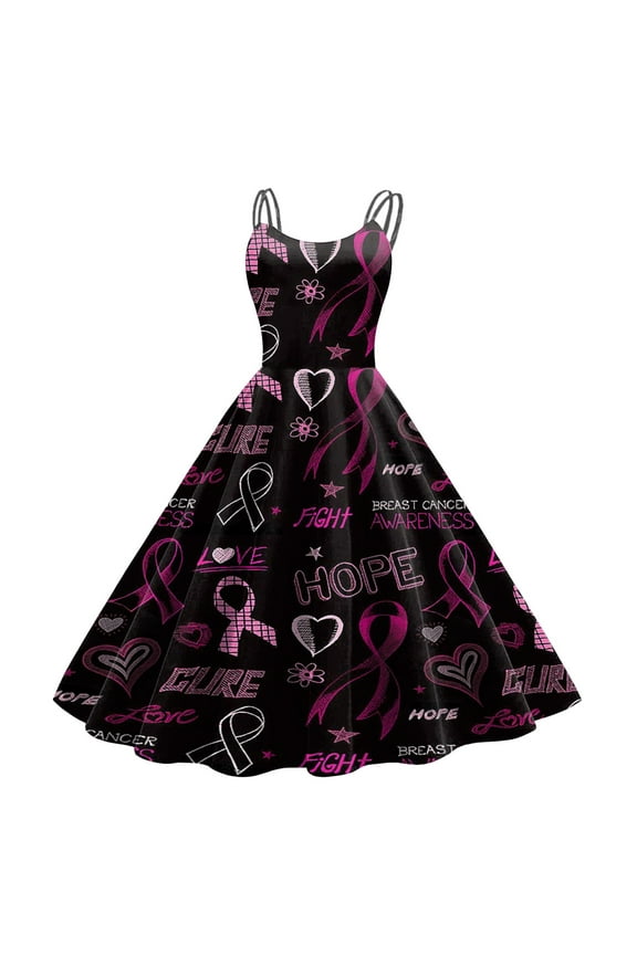 Breast Day Care Women's Short Sleeve Printed Patchwork Dress Short Sleeve Round Neck Mid Calf Dress #Xq-Pink-S