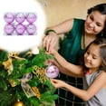 thumbnail image 1 of Honeeladyy Christmas Ball Ornaments, 6Pcs Shatterproof Christmas Ornaments Set, 2.36" Small Plastic Hanging Christmas Decorations for Xmas Tree Holiday Party Decor, Pink, 1 of 6