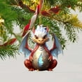thumbnail image 1 of Honeeladyy Christmas Dragon Hanging Ornament, 2024 New 2D Acrylic Cartoon Dragon Decorative Ornament Xmas Tree Dragon Pendant for Christmas Tree Decorations Car Backpacks Home Decor Gifts, 1 of 6