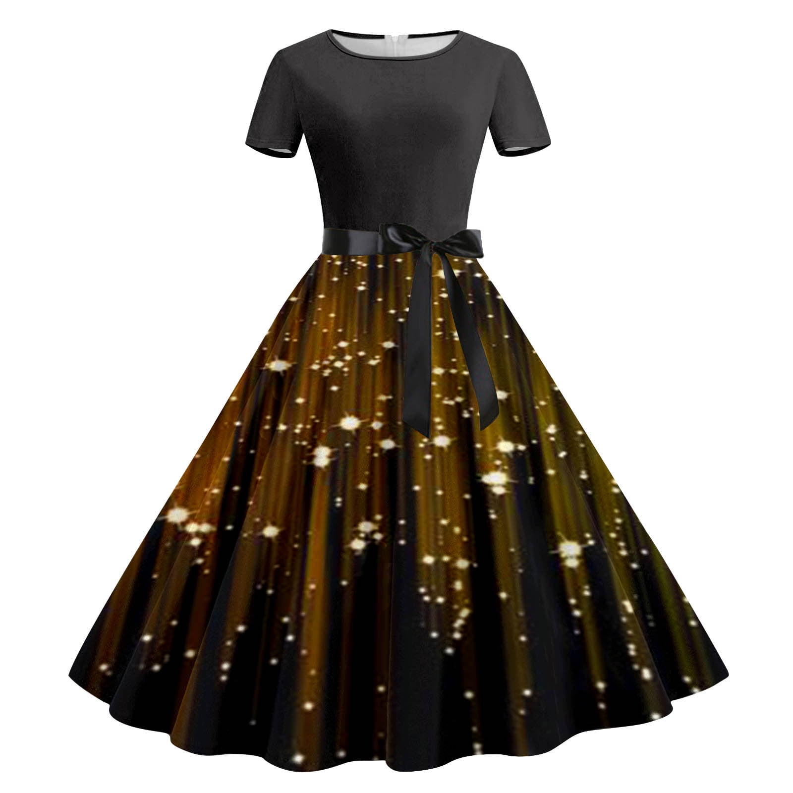 white christmas dresses Tipsy Elves Midnight String of Lights Sequin Dress