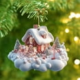 thumbnail image 1 of Honeeladyy Christmas House Ornaments Xmas Tree House Acrylic Hanging Ornament Village Hanging Decoration Exquisite Christmas Houses Decorations for Wedding, Birthday, Carnival, 1 of 6