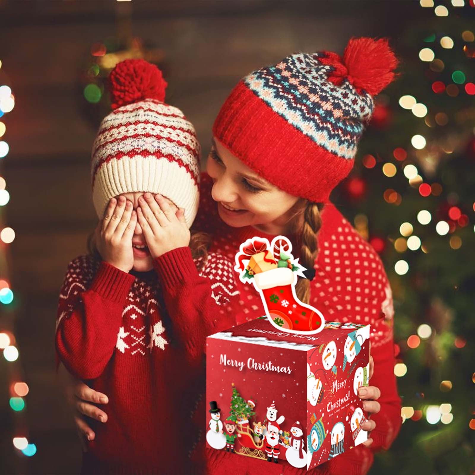 Honeeladyy Christmas Money Pull Box for Cash Gift with DIY Self ...