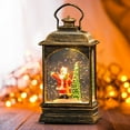 thumbnail image 1 of Honeeladyy Christmas Snow Globes Lantern Santa Claus Snow Globe 5.3 Inch, Battery Operated Lighted Christmas Decoration with Swirling Glittering Sequins for Table Cabinet Shelf Decor Christmas Gift, 1 of 7