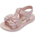 thumbnail image 1 of Honeeladyy Clearance under 10$ Soccer Slides for Girls Elegant Soft Bottom Sandals for Girl Summer Children Sandals Girls Christmas Slippers (Pink,4-5Years), 1 of 4